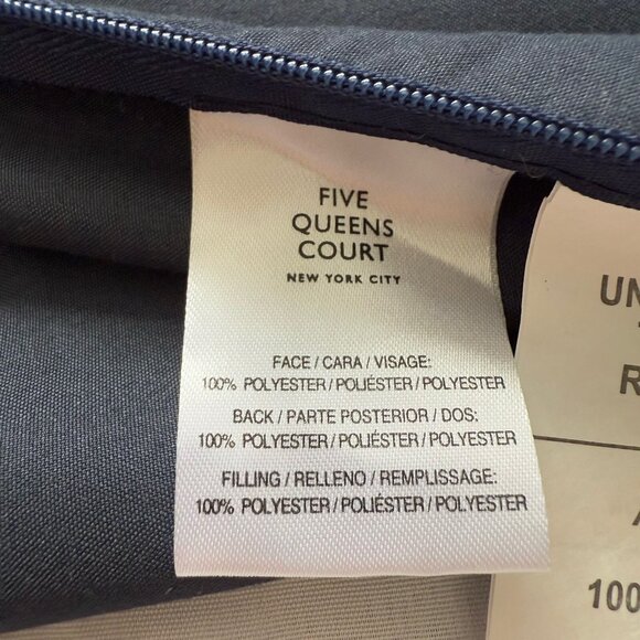 (2) Five Queens Court Woodstock Blue Gold Damask King Sham Pillowcases 35.5” - Picture 11 of 15